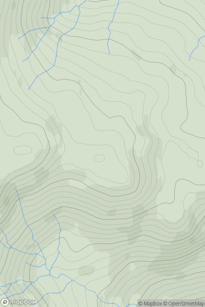 Thumbnail image for Castle Crag [Lake District E] showing contour plot for surrounding peak